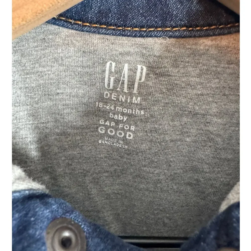 Gap Kids Denim Jacket 18–24 Months Blue Jean Trucker Style